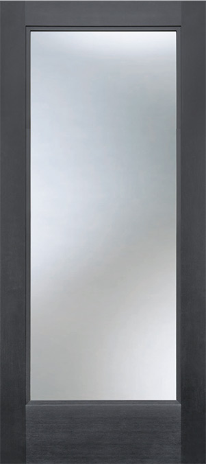 Black Fiberglass Entry Door with large Window