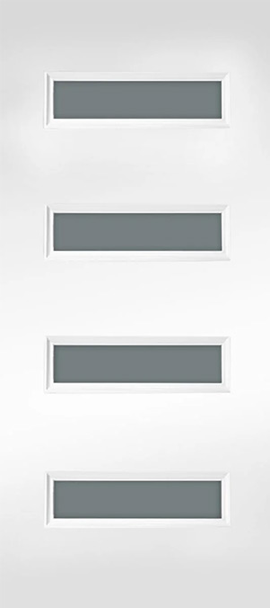 White Fiberglass Entry Door