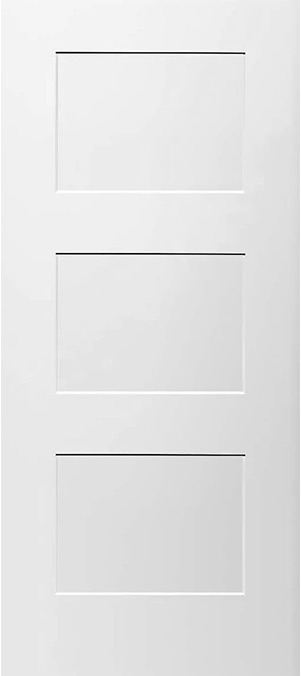 White Fiberglass Entry Door