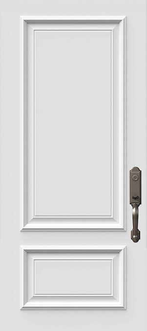 White Steel Entry Door