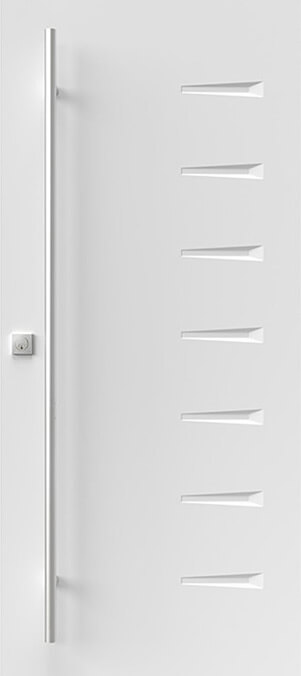 White Steel Entry Door