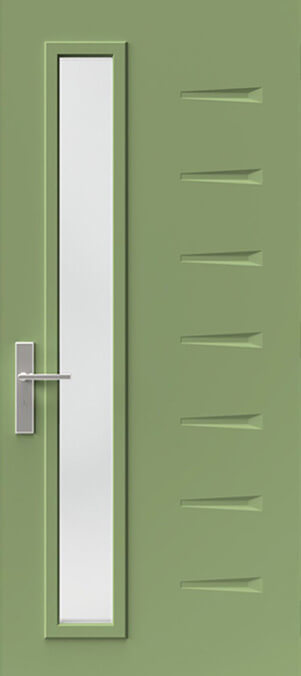 Green Steel Entry Door