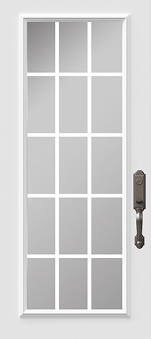 White Steel Entry Door with Window