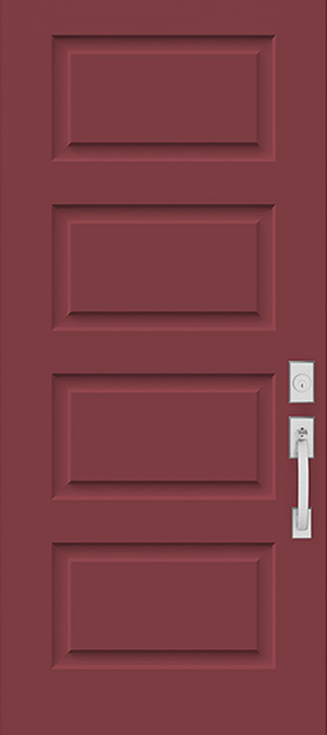 Red Steel Entry Door