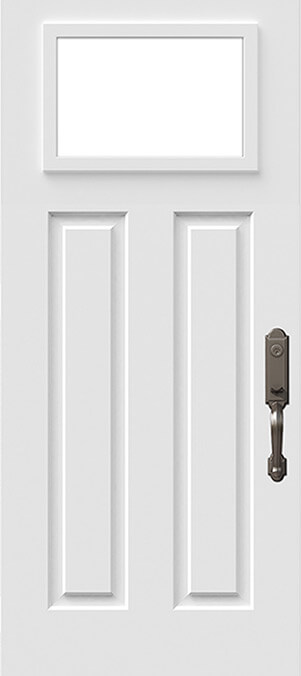 White Steel Entry Door